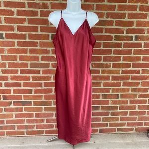 Victoria’s Secret Long Deep Red Satin Nightgown